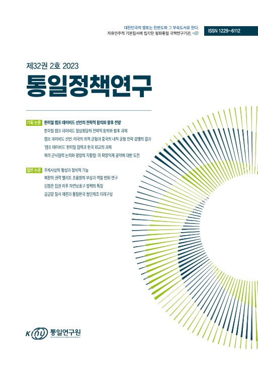 통일정책연구 2023, Vol.32 Iss.2 표지